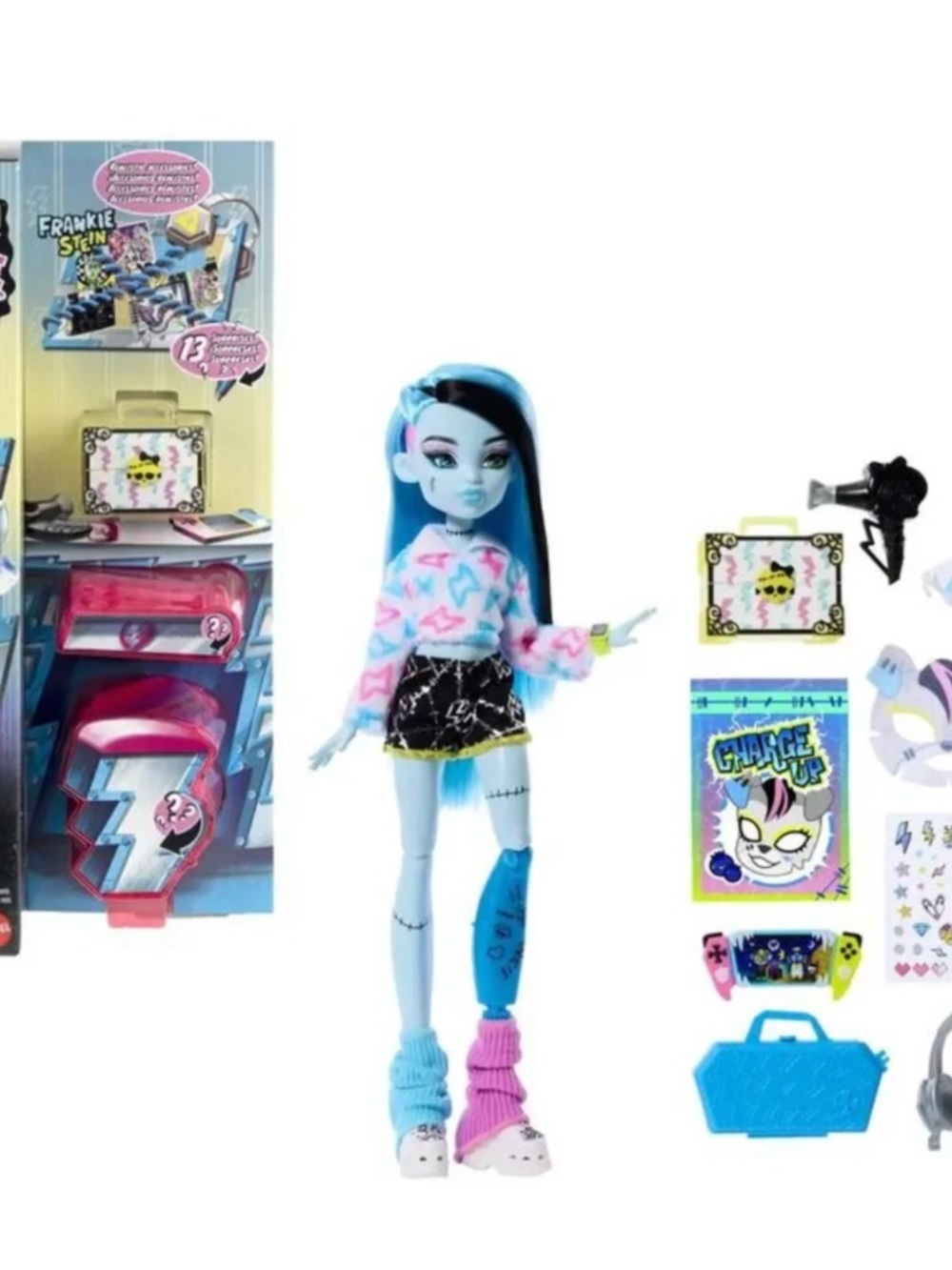 Monster High Self-Scare Secrets Frankie Stein Fashion Doll & Accessories